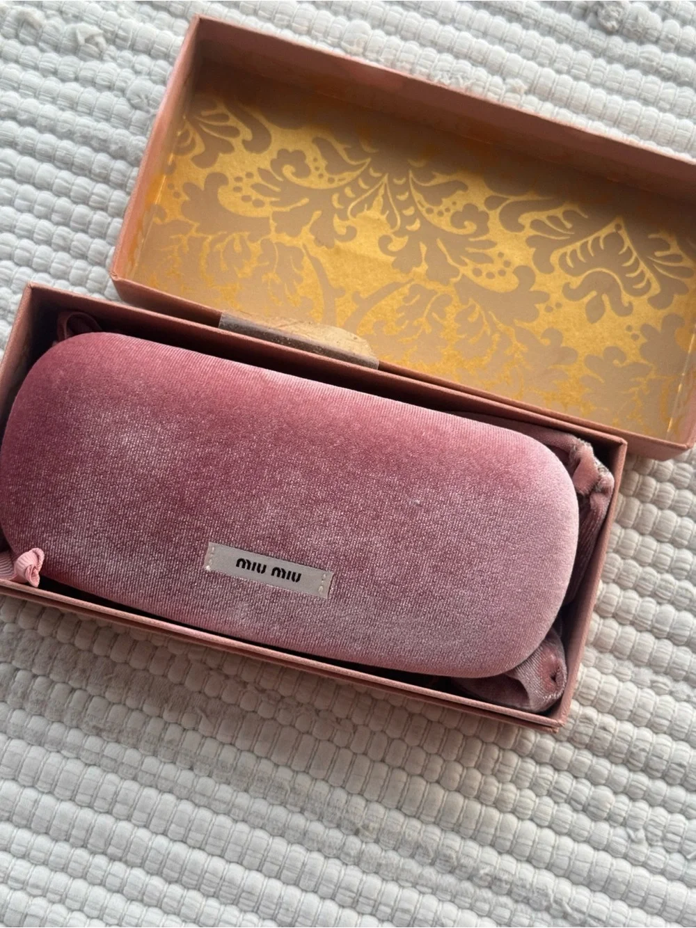 Miu Miu VMU52N Cat Eye Eyeglasses Pastel Purple / Gold Italy Full Set Case